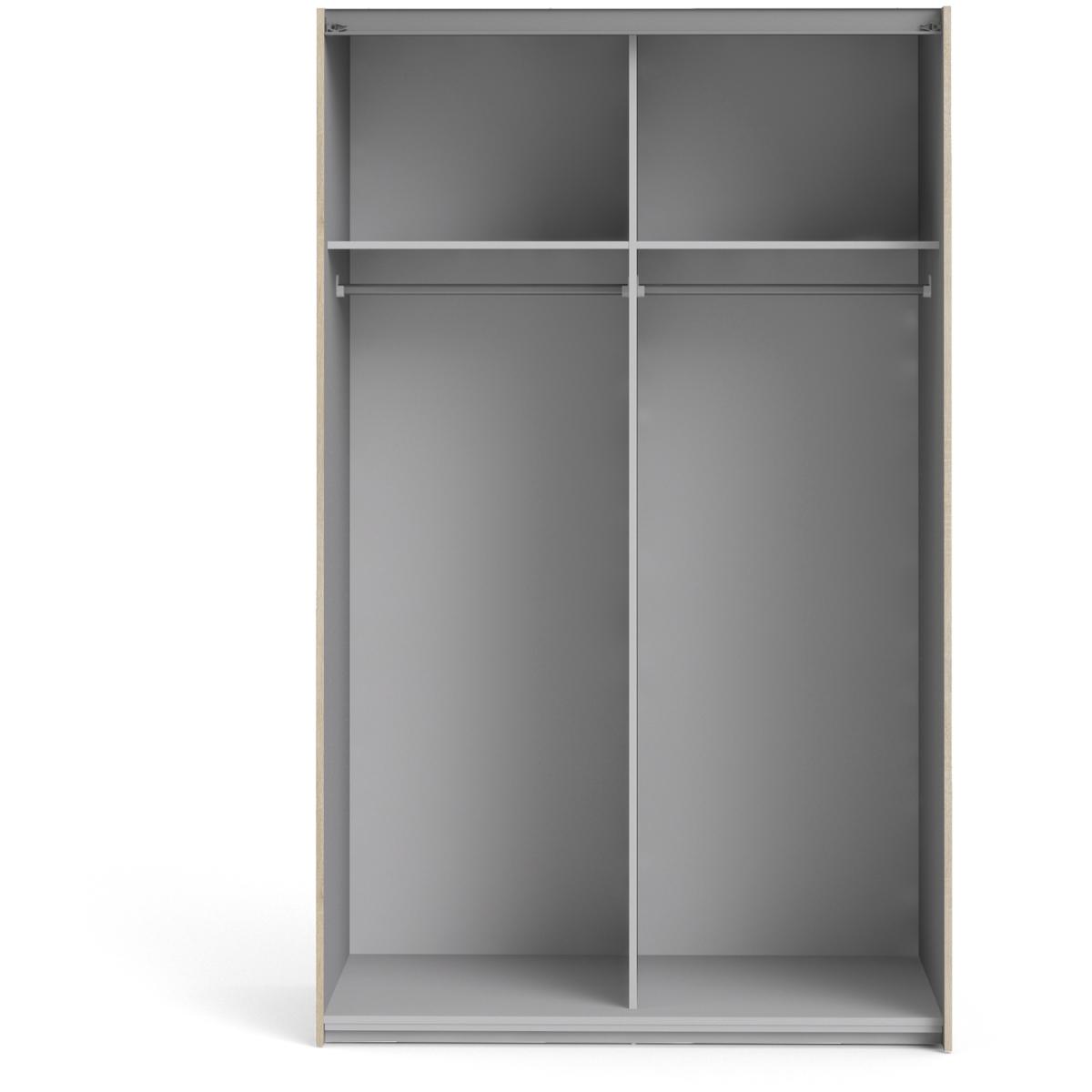 Valentino Sliding Wardrobe 120Cm In Oak With White Doors - Oak and White / 2 – image 3
