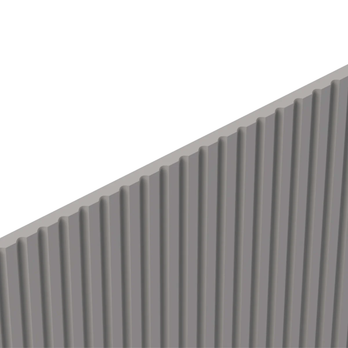 Berlin 250cm Grey Sliding Door Wardrobe with Mirror and Ribbed Panel - Grey – image 2