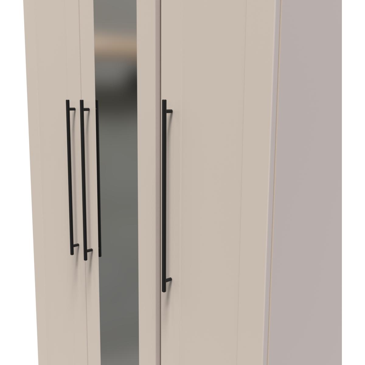 Beverley Ready Assembled Tall Triple Mirrored Wardrobe - Kashmir Matt – image 4
