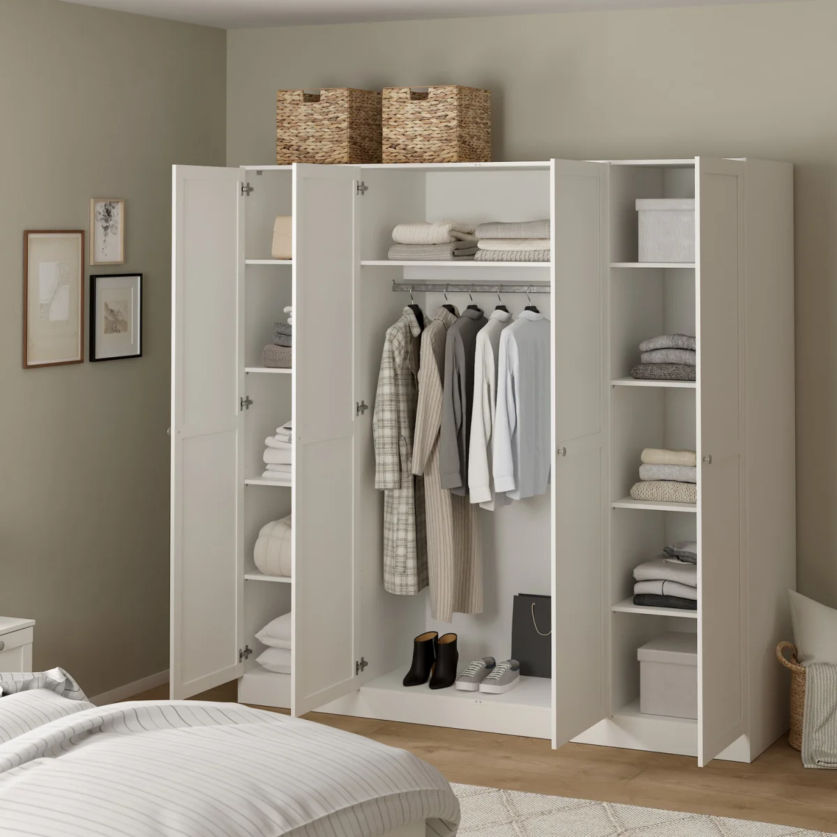 Brande Wardrobe 4 Doors - White – image 6