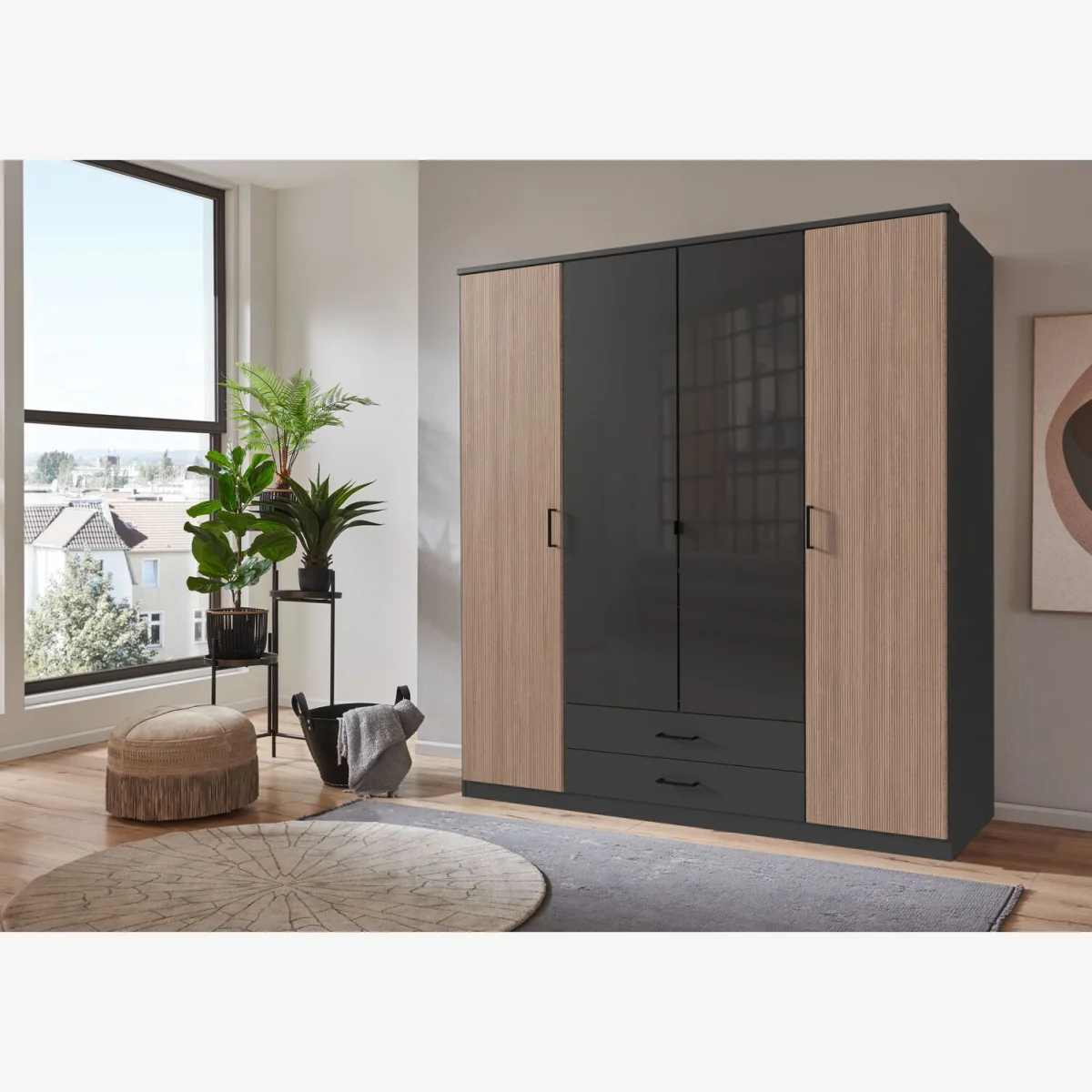 Fulda 4Door - Graphite outer doors Multiplex optic / 180cm