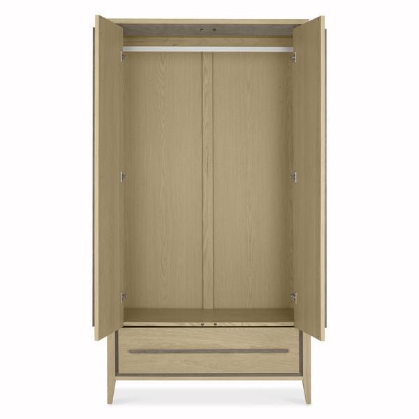 Bentley Rimini Double Aged Oak And Weathered Oak Wardrobe – image 4