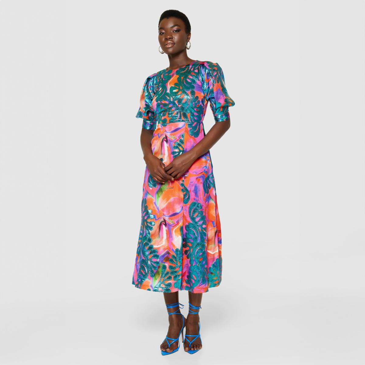 Women's Closet London Multicolored Floral Print A-Line Dress | Xxl – image 2