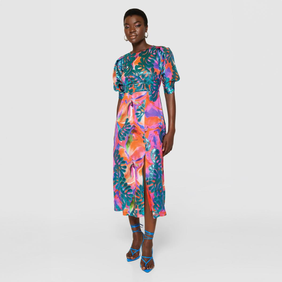 Women's Closet London Multicolored Floral Print A-Line Dress | Xxl – image 3