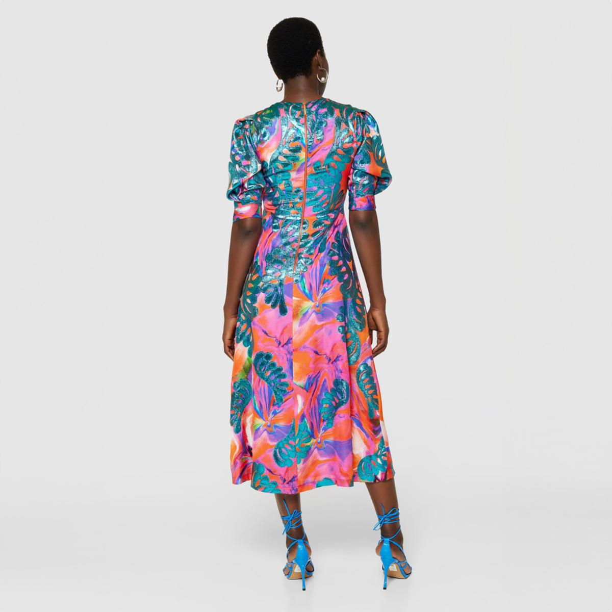 Women's Closet London Multicolored Floral Print A-Line Dress | Xxl – image 5