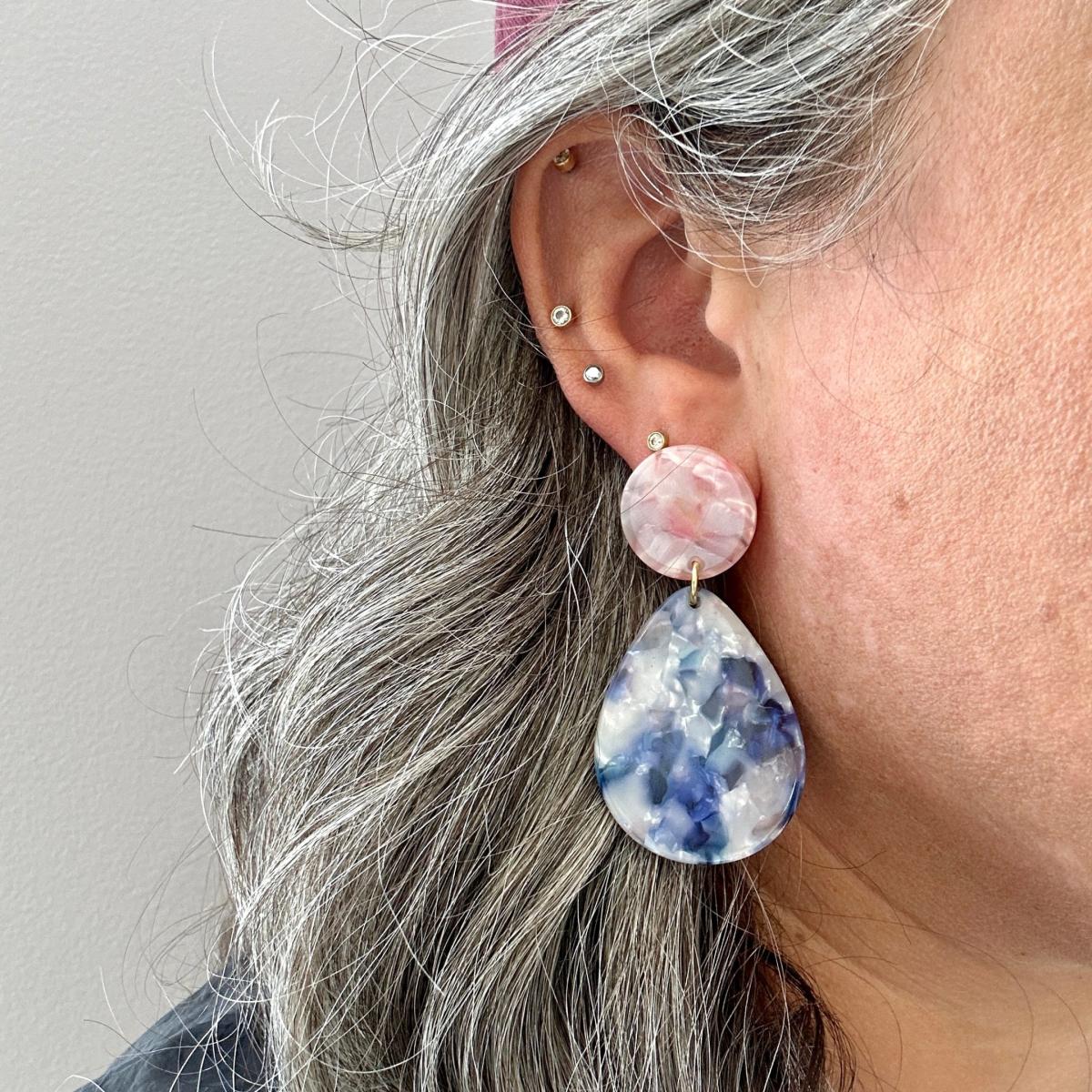 Women's Pink / Purple / Blue Teardrop Earrings In Day Dreamer | Closet Rehab – image 2