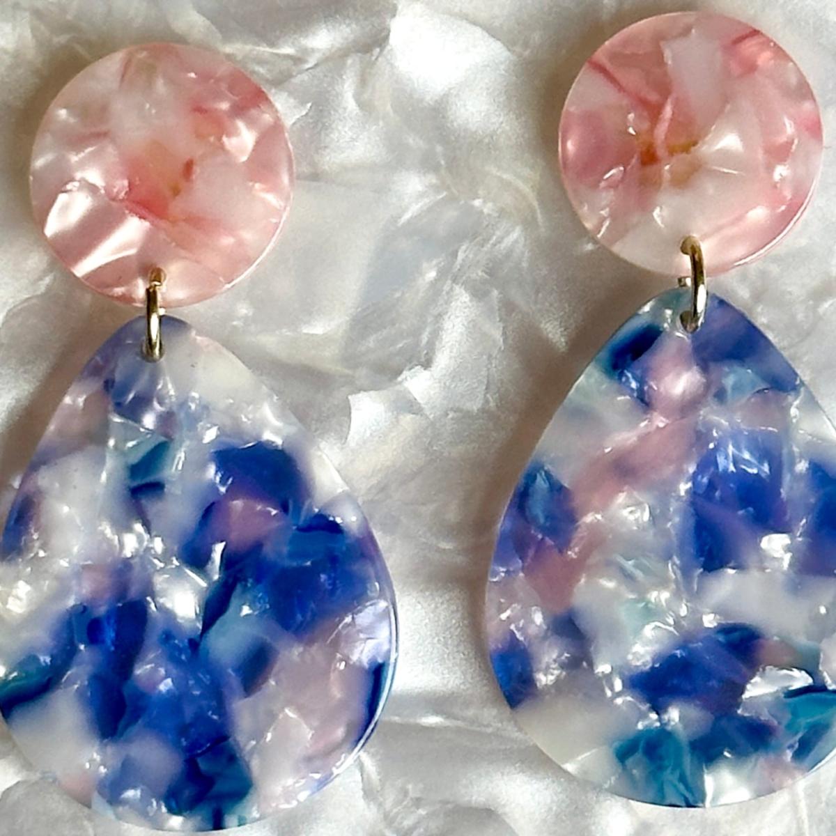 Women's Pink / Purple / Blue Teardrop Earrings In Day Dreamer | Closet Rehab – image 3