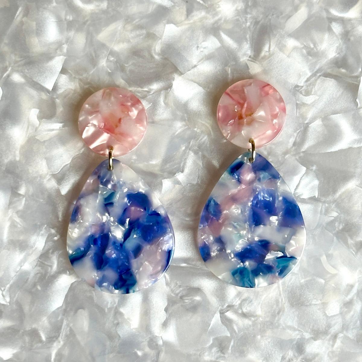 Women's Pink / Purple / Blue Teardrop Earrings In Day Dreamer | Closet Rehab – image 4