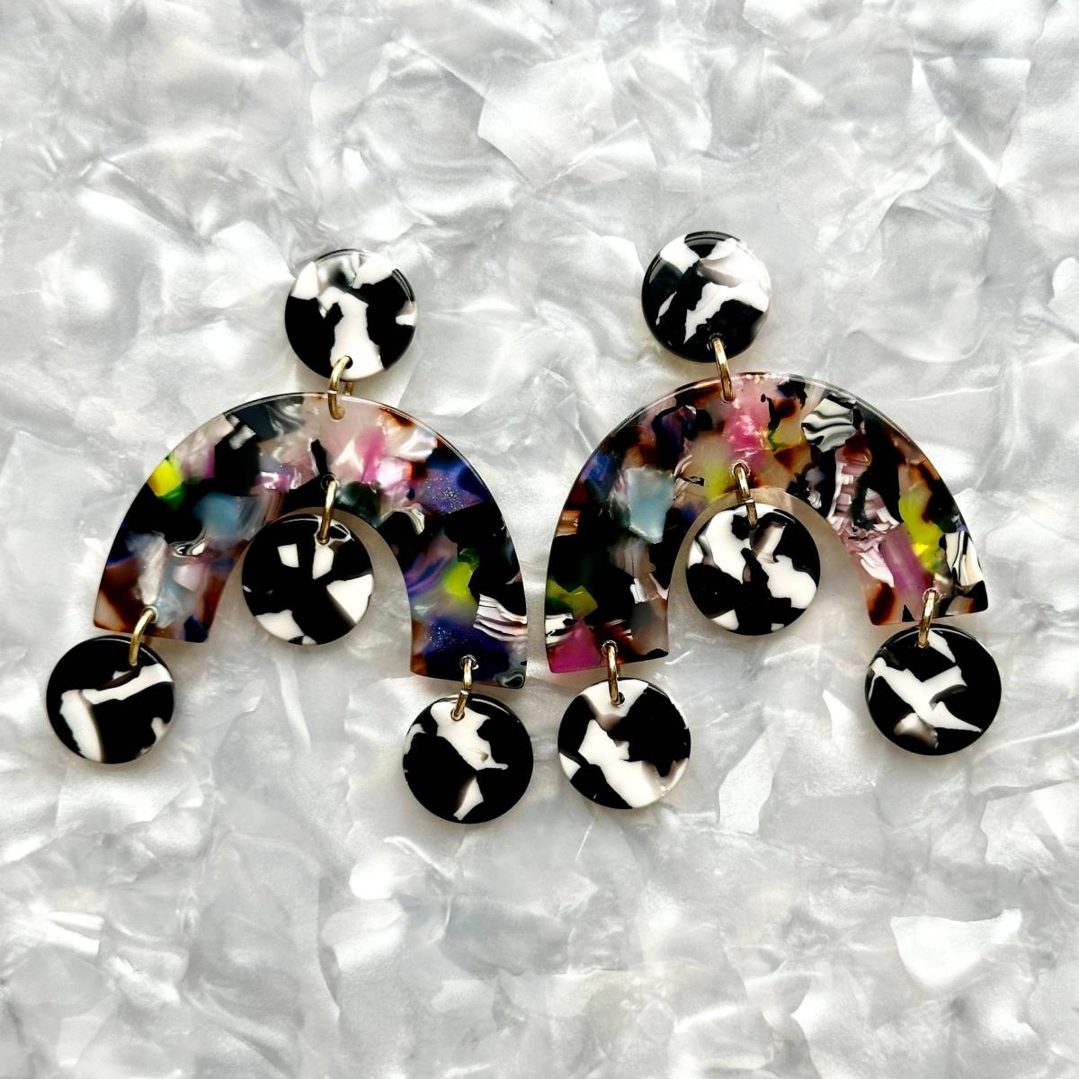 Women's Black / White Arch Drop Earrings In 2Am In Paris | Closet Rehab – image 4