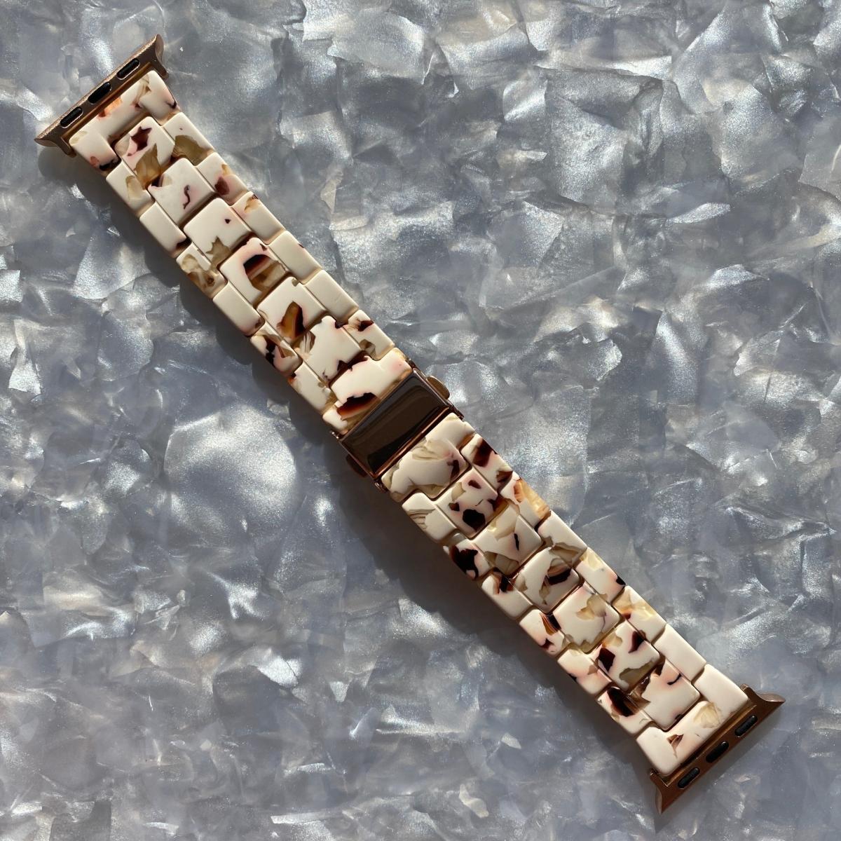Women's Neutrals / White / Brown Apple Watch Band In Rich Nougat | Small | Closet Rehab – image 5