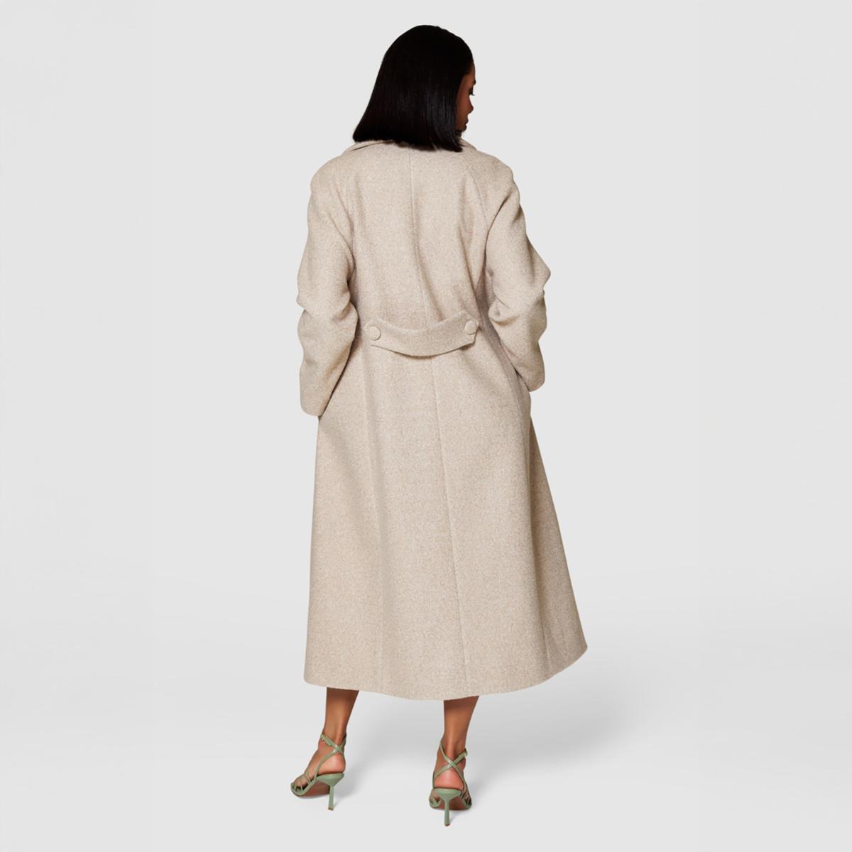 Women's Neutrals Closet London Sand Double Breasted Coat | S – image 5
