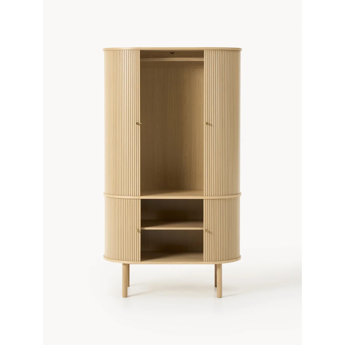 Compact Wardrobe Calary with Fluted Front – image 3