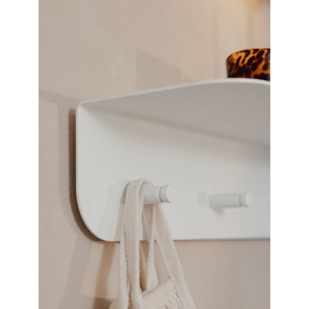 Metal Wall Rack Malou with Hooks and Hat Shelf – image 8