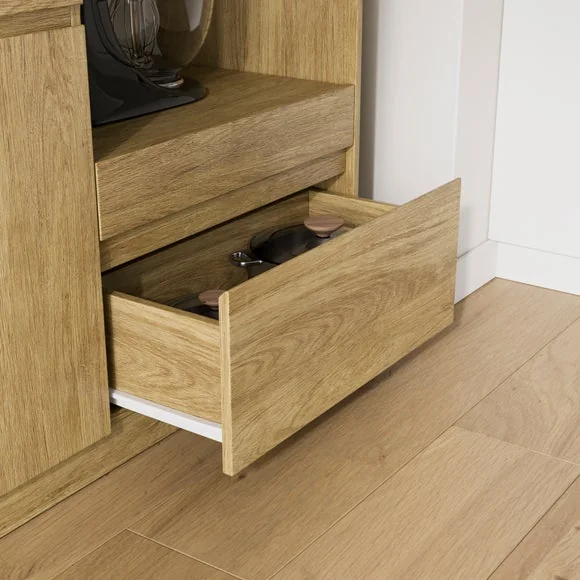 Chalbury Wide Kitchen Cabinet, Oak Effect – image 5