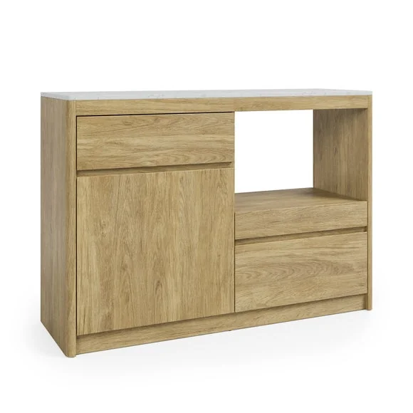 Chalbury Wide Kitchen Cabinet, Oak Effect – image 9