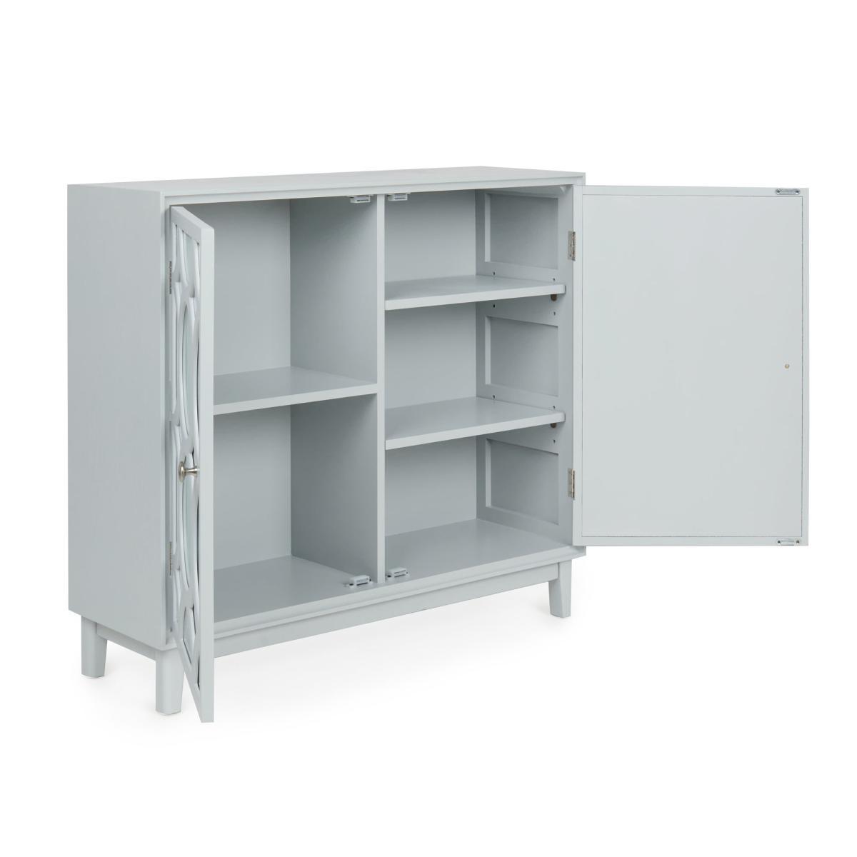 Delphi Grey Small Slim Cabinet Light Grey – image 7