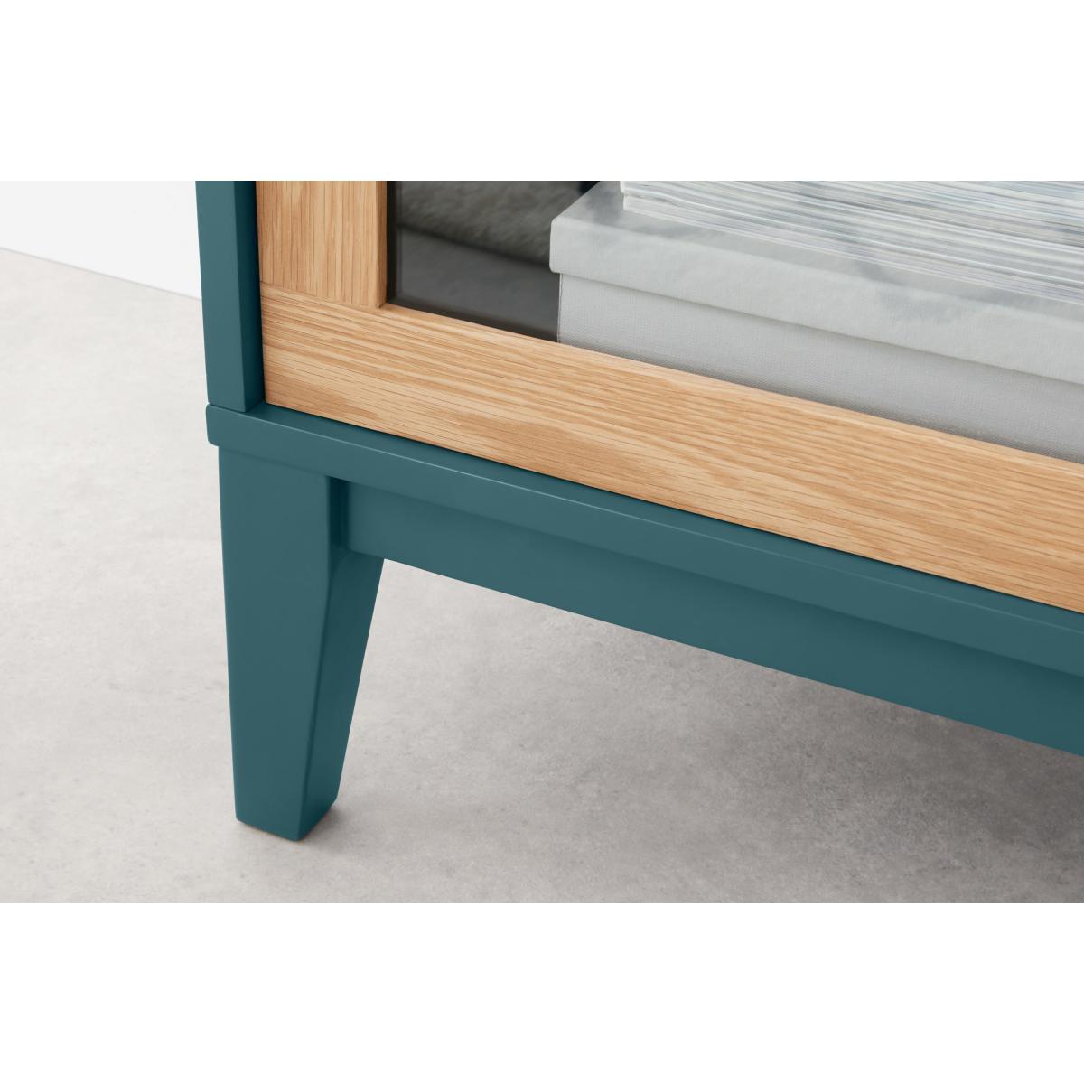 Ralph Glass Cabinet, Oak & Teal – image 5