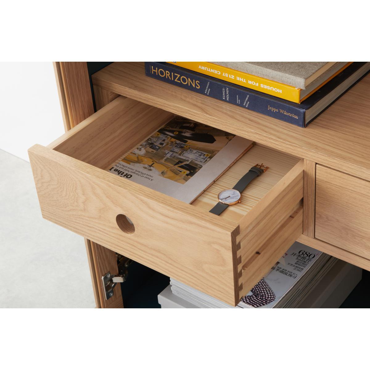Ralph Glass Cabinet, Oak & Teal – image 7