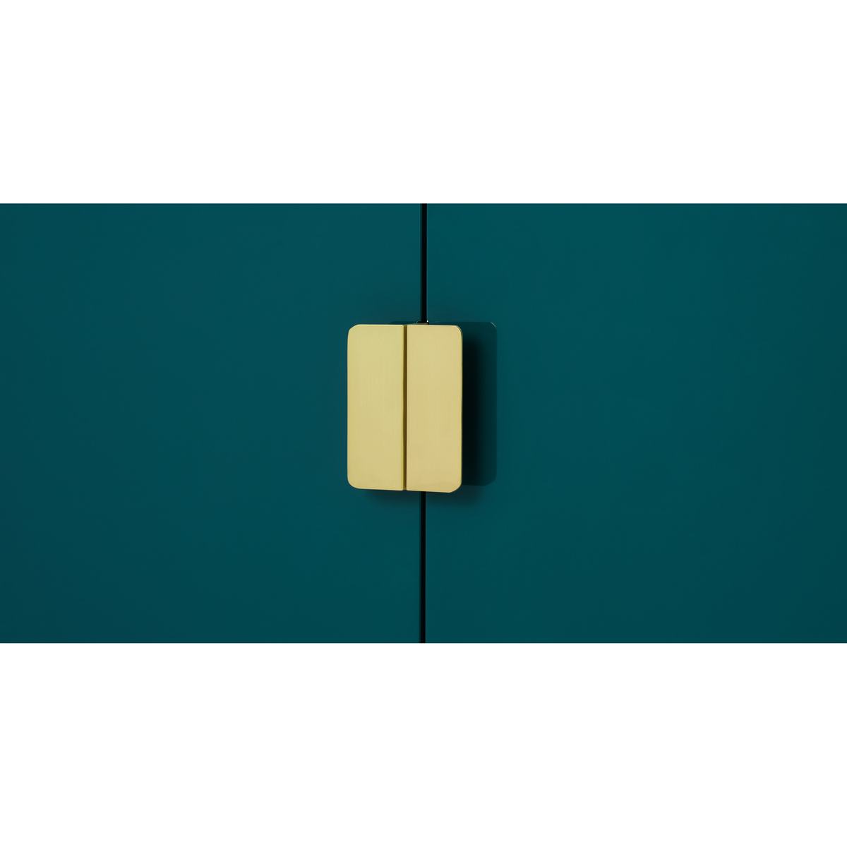 Imma Tall Drinks Cabinet, High Gloss Teal and Brass – image 8