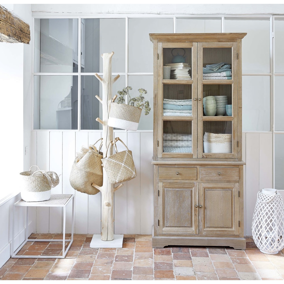 Greyed Paulownia Wood China Cabinet Cavaillon – image 4