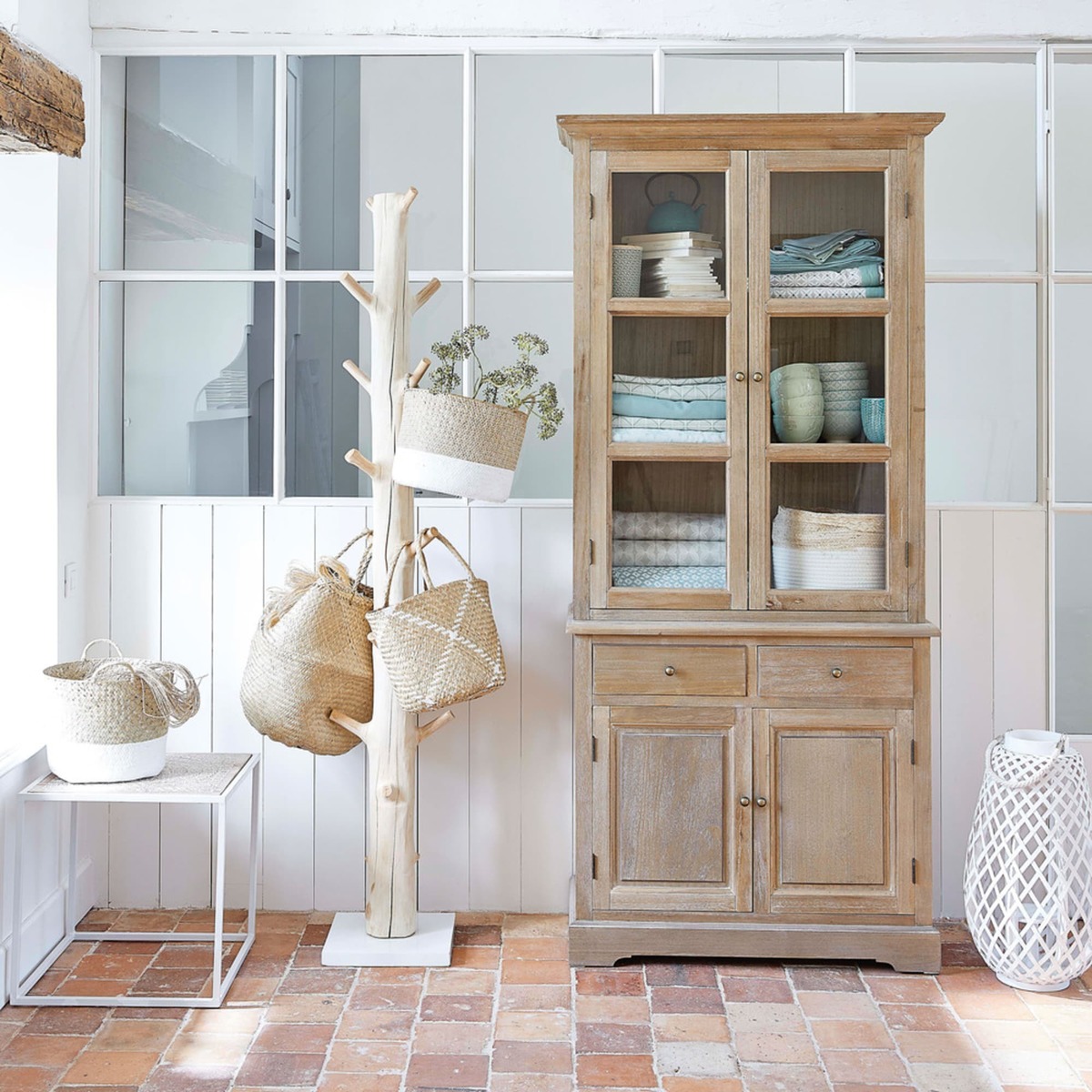 Greyed Paulownia Wood China Cabinet Cavaillon – image 5