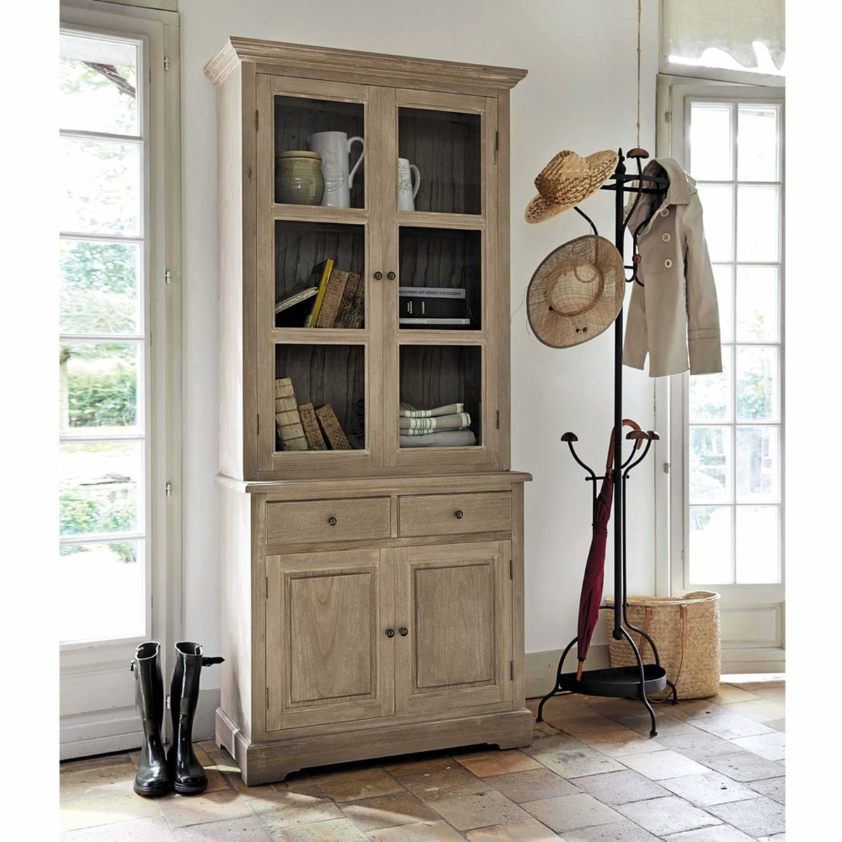 Greyed Paulownia Wood China Cabinet Cavaillon – image 7