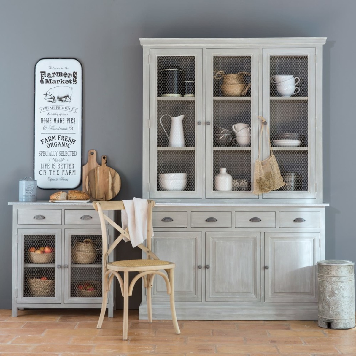 Acacia Wood Grey Dresser Zinc – image 3