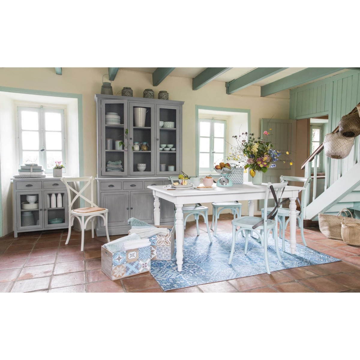 Acacia Wood Grey Dresser Zinc – image 4