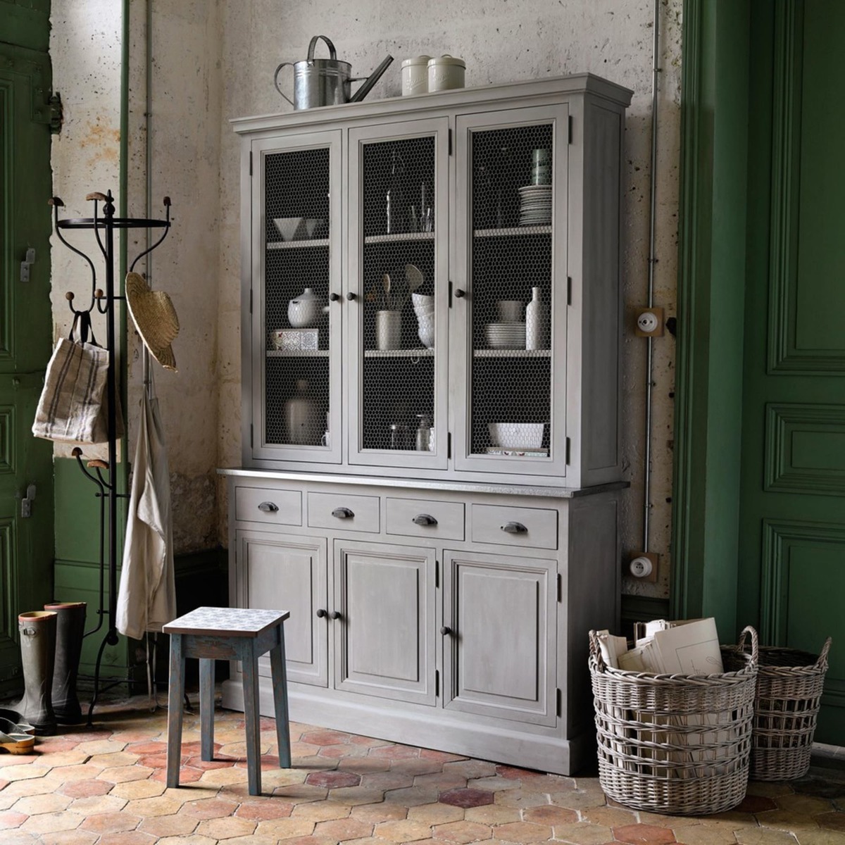 Acacia Wood Grey Dresser Zinc – image 5