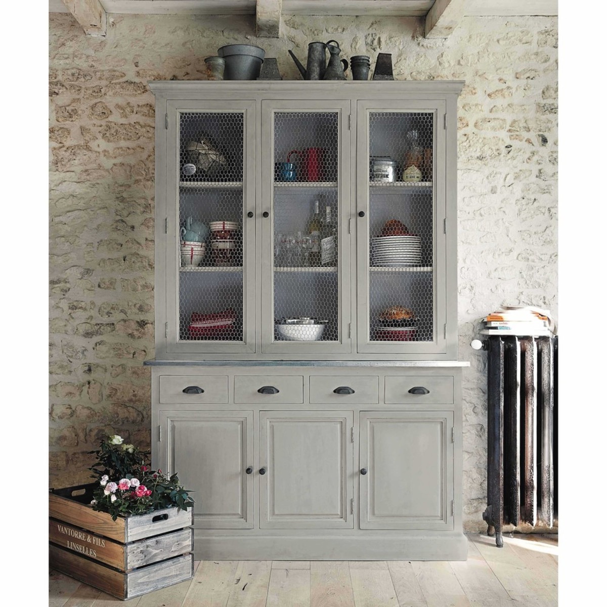 Acacia Wood Grey Dresser Zinc – image 6