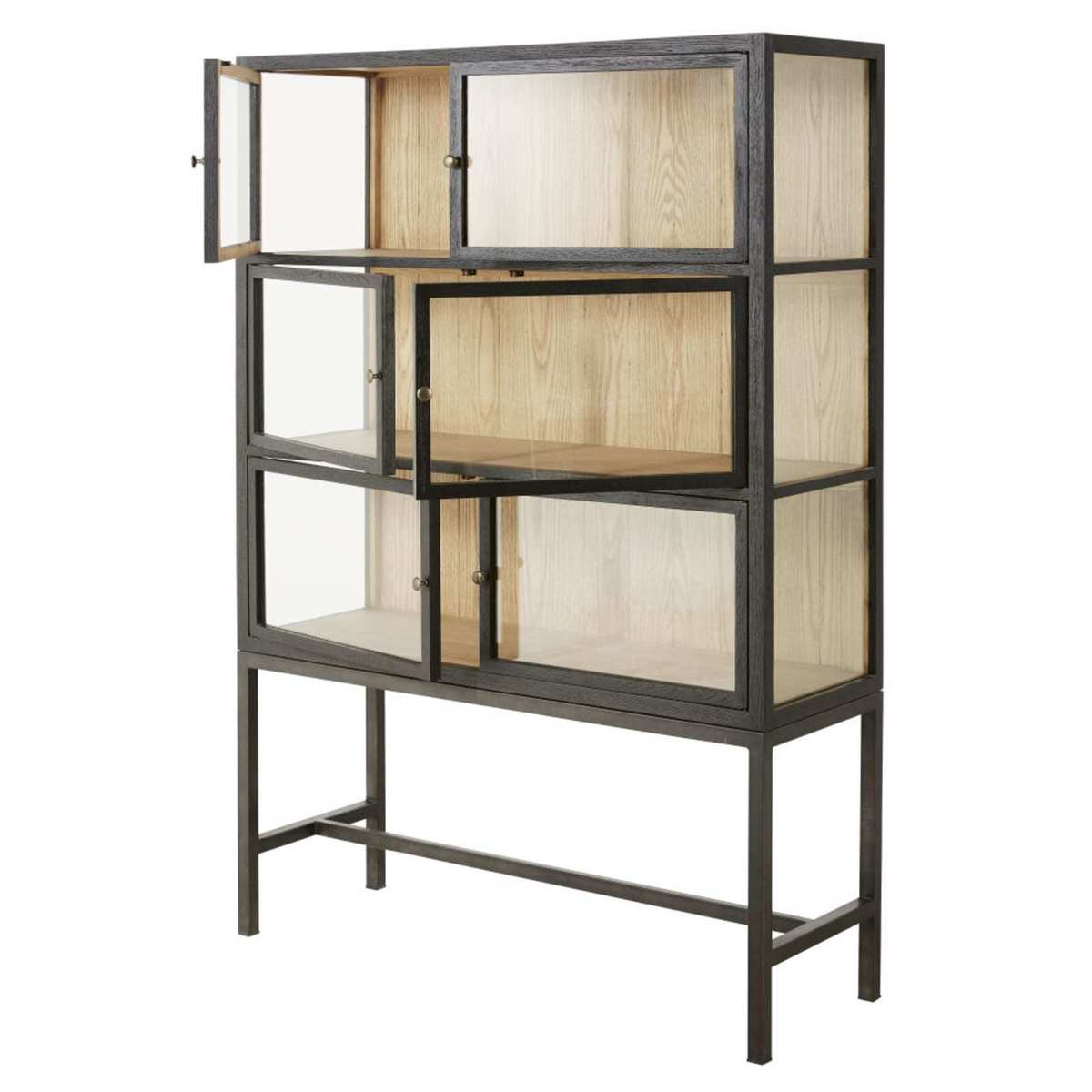 Tempered Glass Display Case with Black Metal Legs Allen – image 3