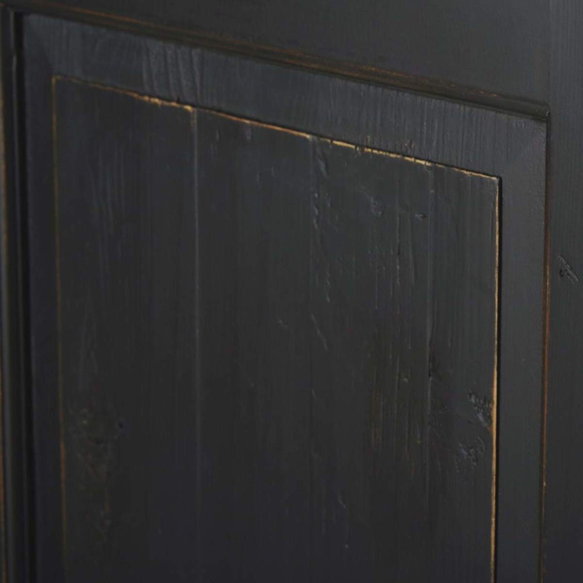 Black Recycled Pine and Hammered Tempered Glass Display Case Sartre – image 6
