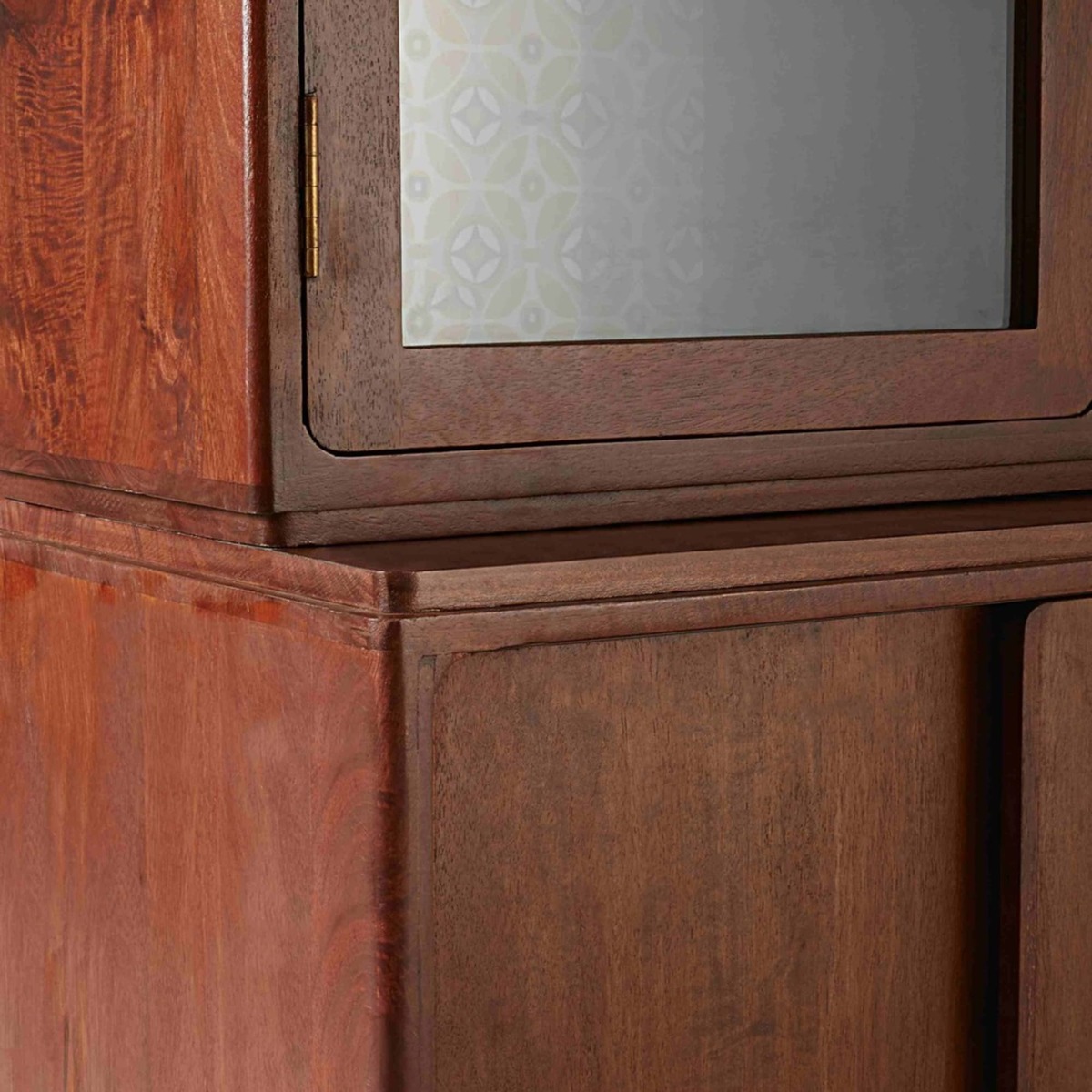 Vintage solid mango wood 5-door sideboard Lucette – image 4