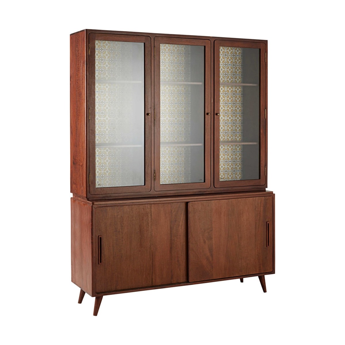Vintage solid mango wood 5-door sideboard Lucette – image 2