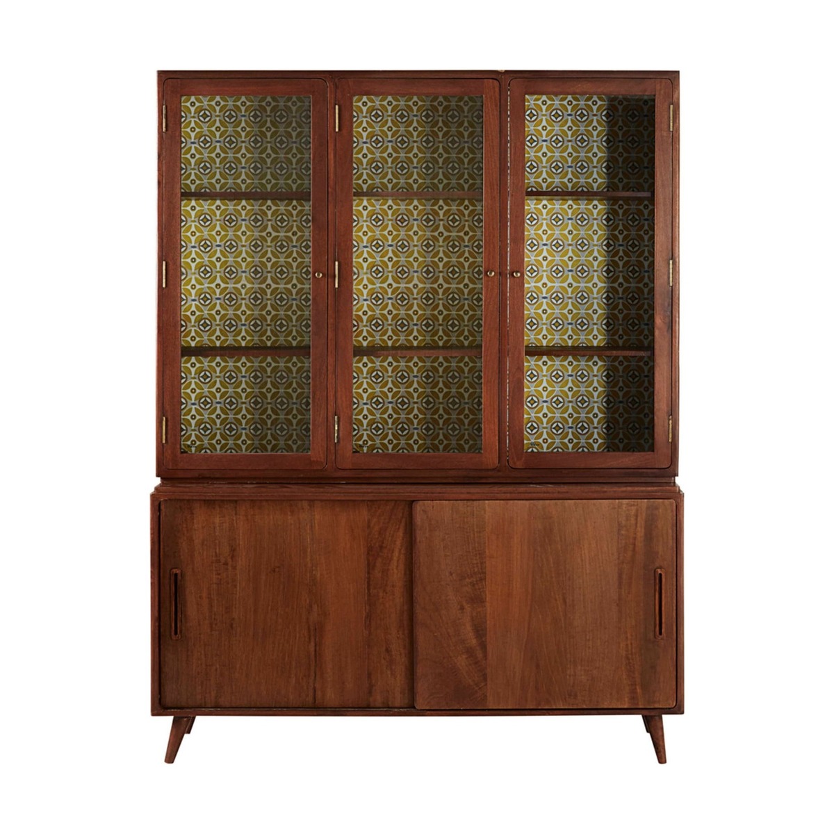 Vintage solid mango wood 5-door sideboard Lucette – image 1