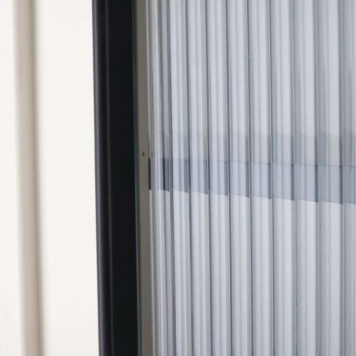 White Pine and Rippled Tempered Glass 4-Door Display Case Medic – image 5