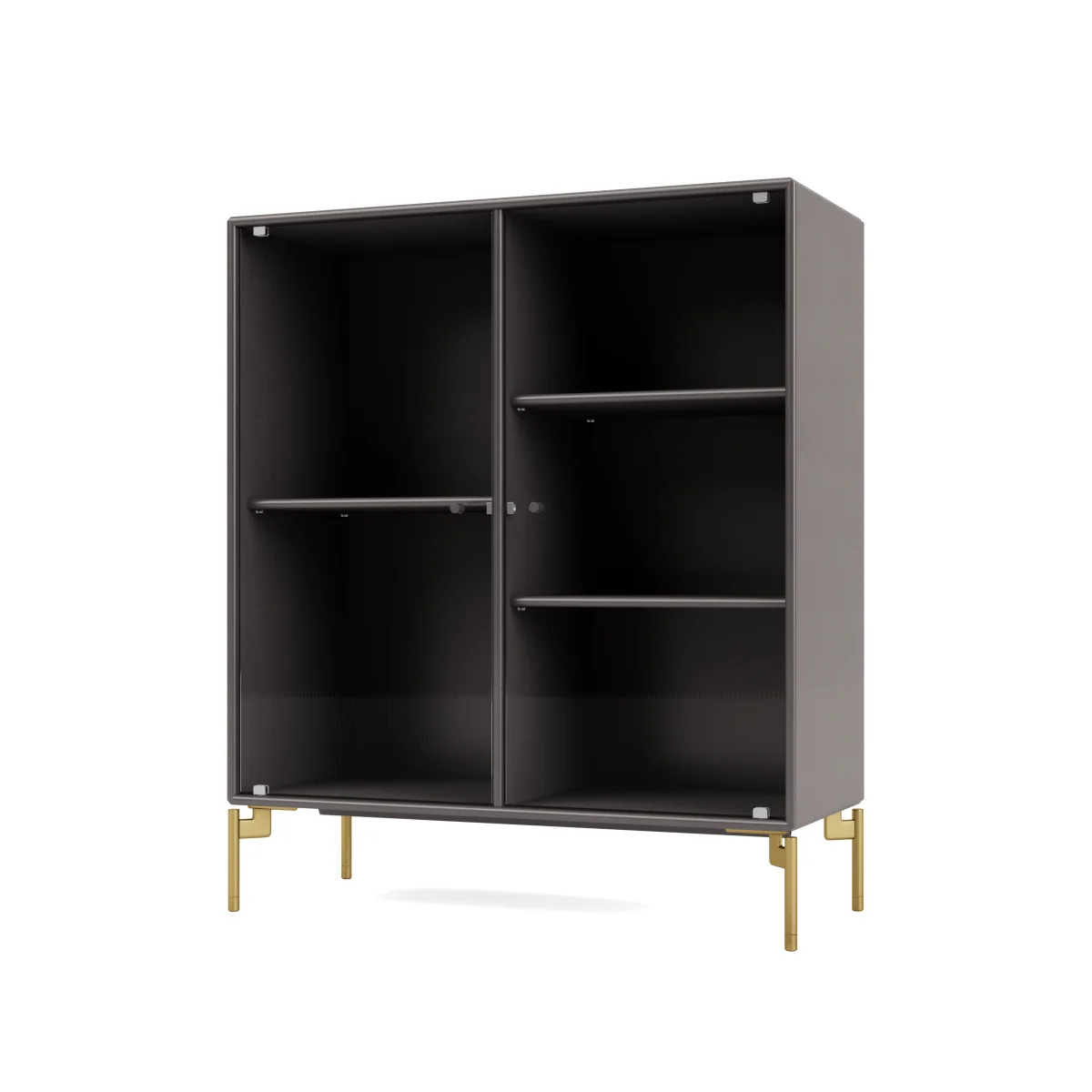 Montana Ripple II display cabinet 69.6x82.2x30 cm Coffee-legs brass