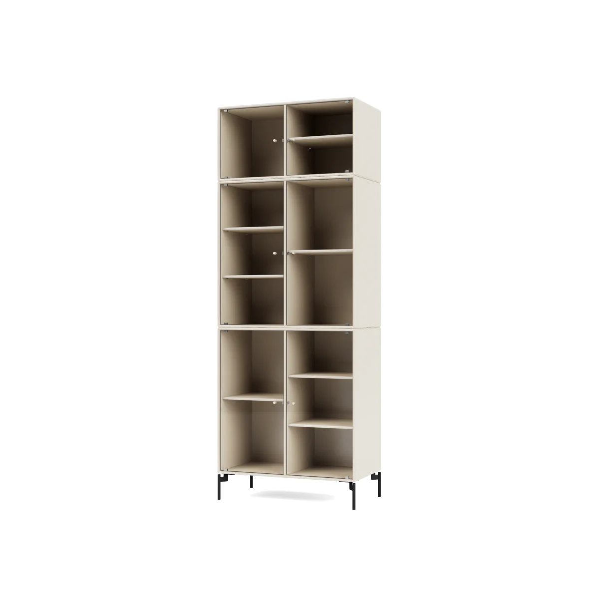 Montana Ripple IV display cabinet 69.6x187.2x38 cm Oat-legs black
