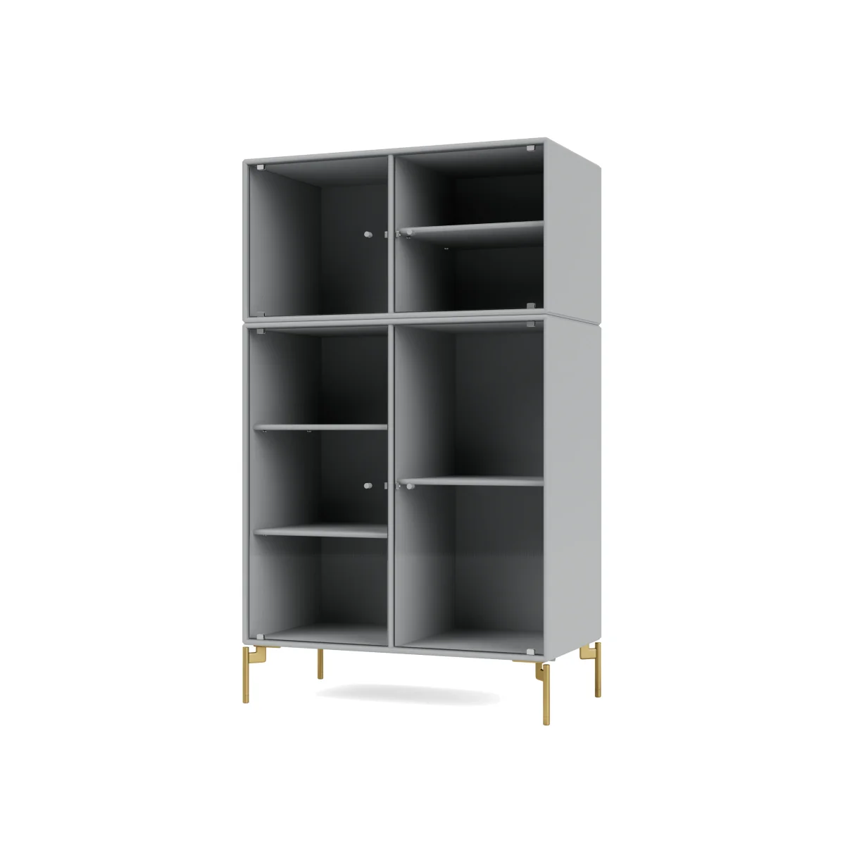 Montana Ripple III display cabinet 69.6x117.6x38 cm Fjord-legs brass