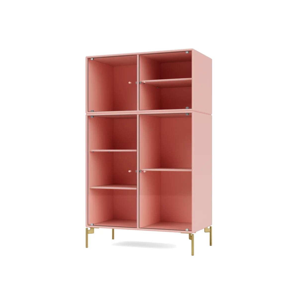 Montana Ripple III display cabinet 69.6x117.6x38 cm Ruby-legs brass