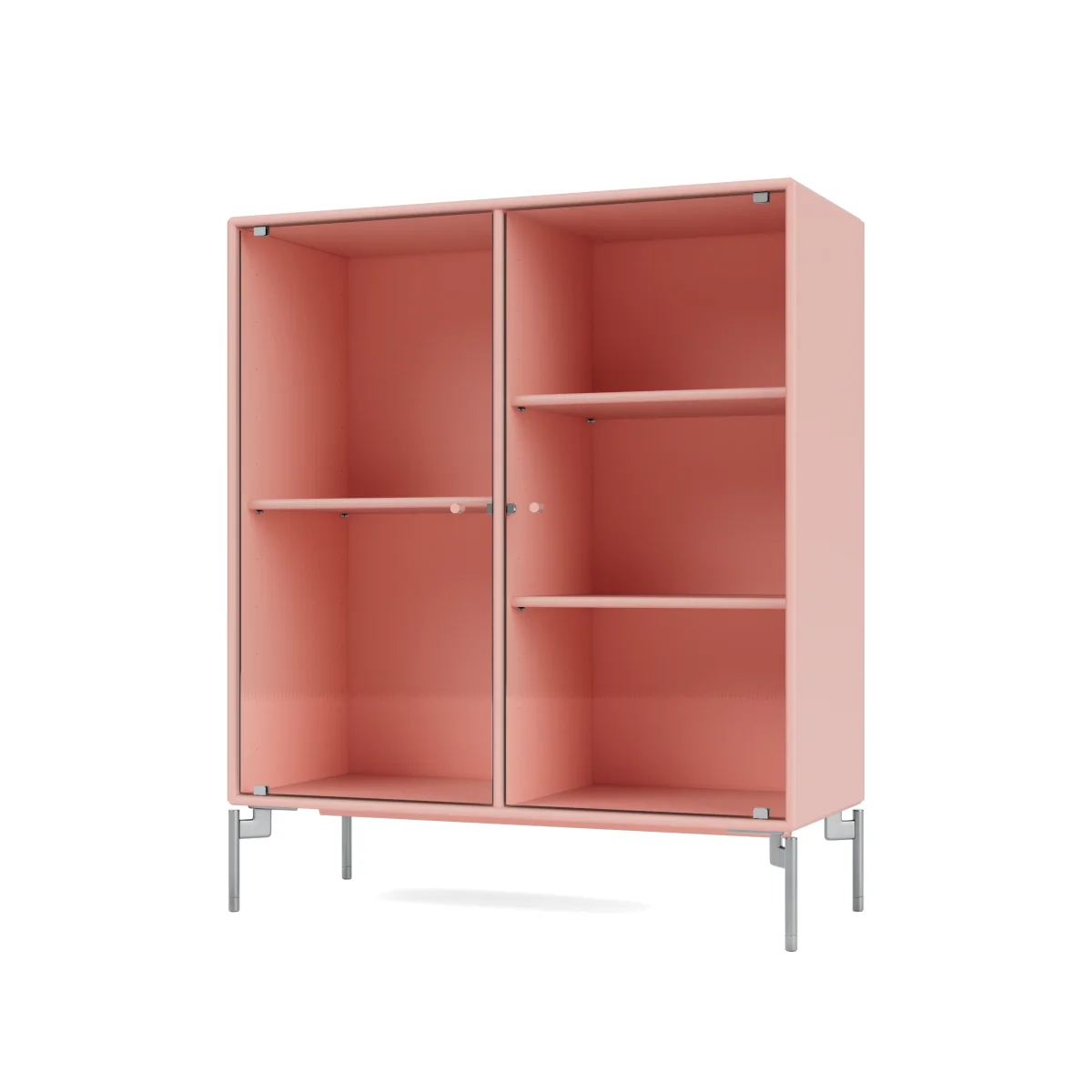 Montana Ripple II display cabinet 69.6x82.2x30 cm Ruby-legs chrome