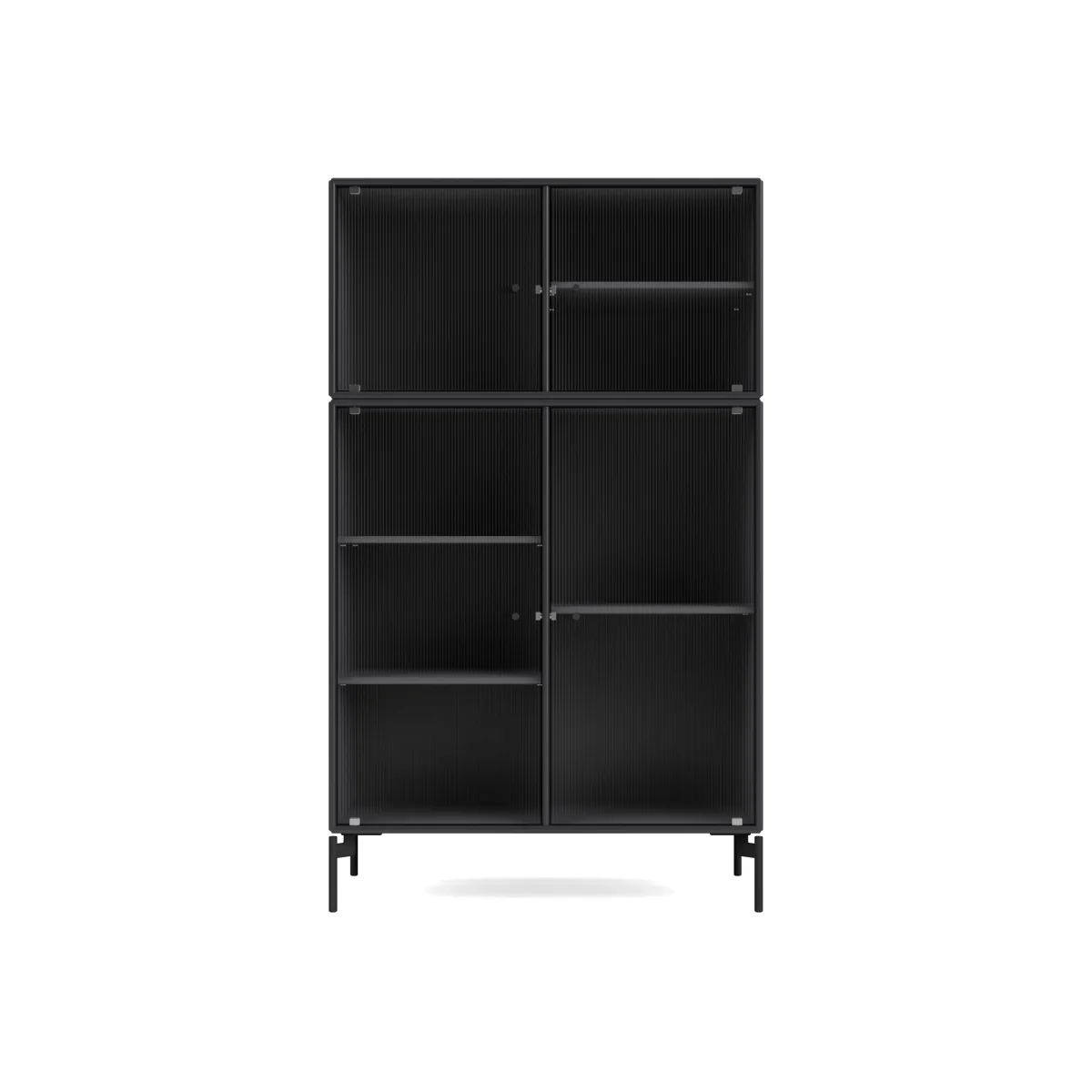 Montana Ripple III display cabinet 69.6x117.6x38 cm Anthracite-legs black – image 1