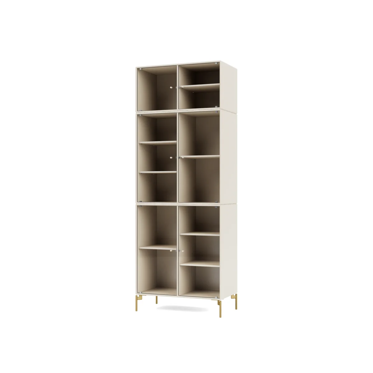 Montana Ripple IV display cabinet 69.6x187.2x38 cm Oat-legs brass