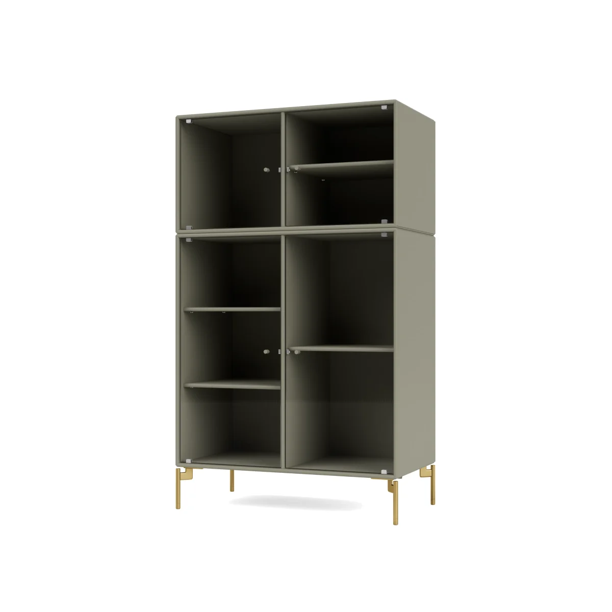 Montana Ripple III display cabinet 69.6x117.6x38 cm Fennel-legs brass