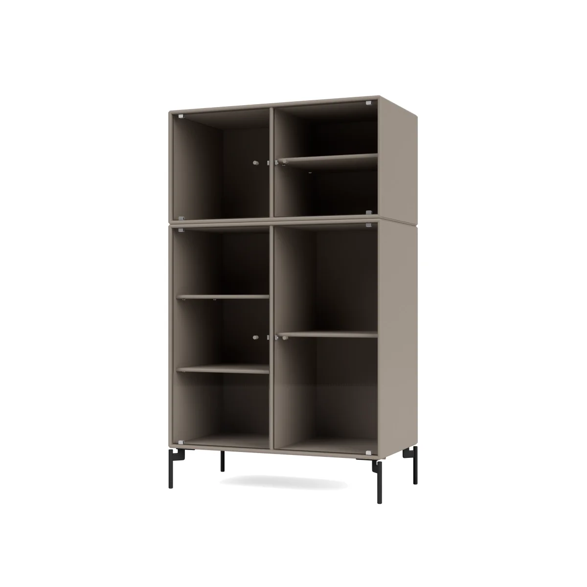 Montana Ripple III display cabinet 69.6x117.6x38 cm Truffle-legs black