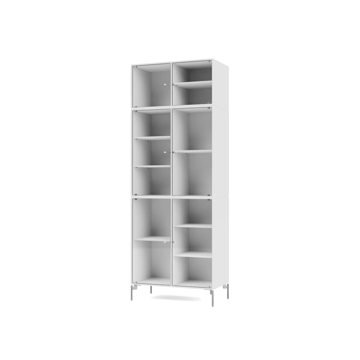 Montana Ripple IV display cabinet 69.6x187.2x38 cm NewWhite-legs chrome