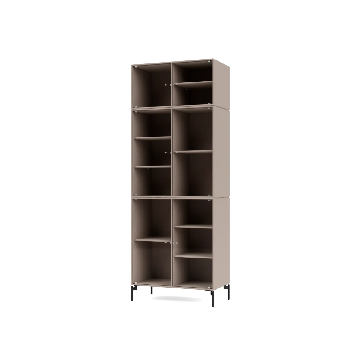 Montana Ripple IV display cabinet 69.6x187.2x38 cm Mushroom-legs black