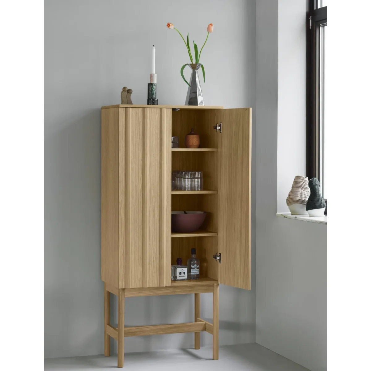 Normann Copenhagen Rib cabinet Oak 166.5x70x43 cm – image 4