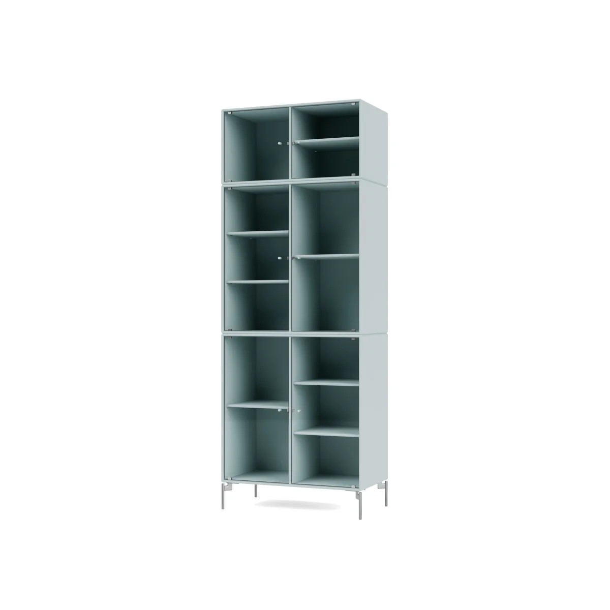 Montana Ripple IV display cabinet 69.6x187.2x38 cm Flint-legs chrome