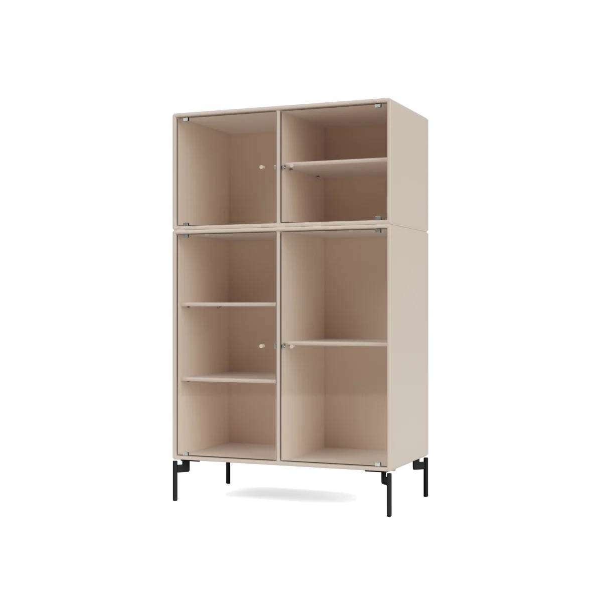 Montana Ripple III display cabinet 69.6x117.6x38 cm Clay-legs black